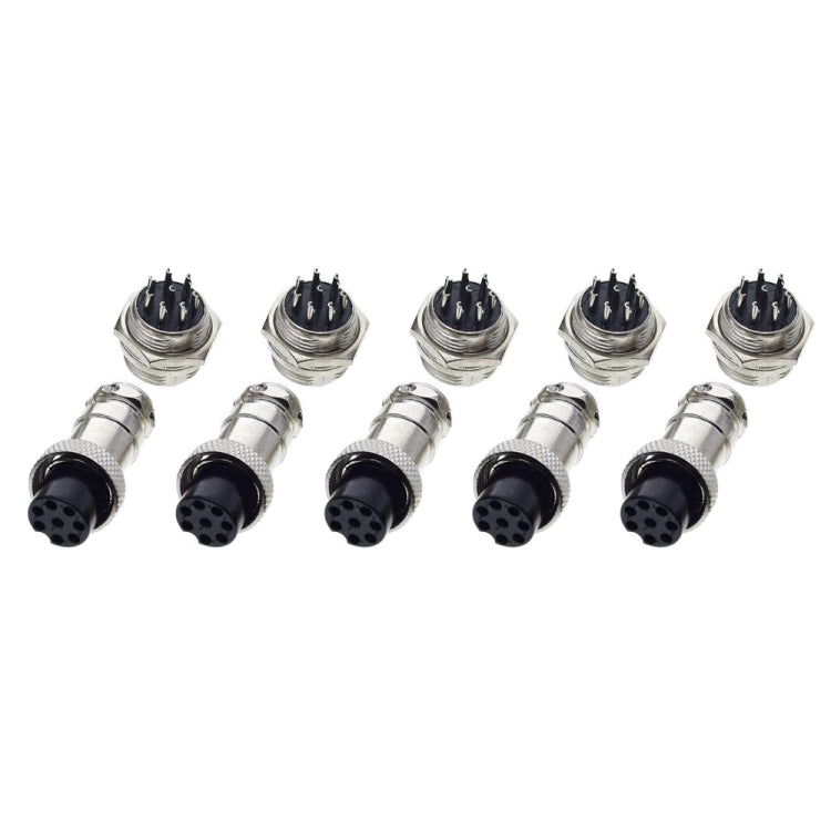 DIY 16mm 8-Pin GX16 Aviation Plug Socket Connector (5 Pcs in One Package, the Price is for 5 Pcs)