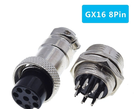 DIY 16mm 8-Pin GX16 Aviation Plug Socket Connector (5 Pcs in One Package, the Price is for 5 Pcs)