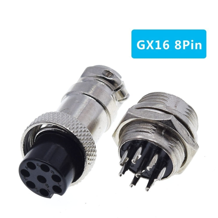 DIY 16mm 8-Pin GX16 Aviation Plug Socket Connector (5 Pcs in One Package, the Price is for 5 Pcs)