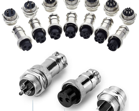 DIY 16mm 8-Pin GX16 Aviation Plug Socket Connector (5 Pcs in One Package, the Price is for 5 Pcs)