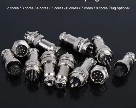 DIY 16mm 8-Pin GX16 Aviation Plug Socket Connector (5 Pcs in One Package, the Price is for 5 Pcs)