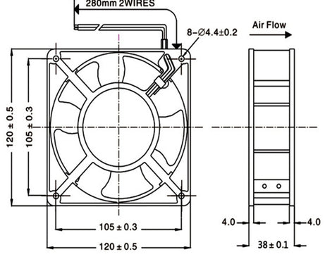 2123HSL 12038 DP200A 220V Brushless Cooling Fan