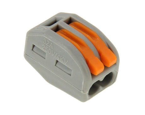 10 PCS Universal Compact 2 Pin Push Clamp Solderless Wire Connector, 2 Pin