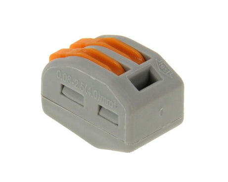 10 PCS Universal Compact 2 Pin Push Clamp Solderless Wire Connector, 2 Pin
