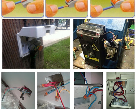 10 PCS Universal Compact 2 Pin Push Clamp Solderless Wire Connector, 2 Pin