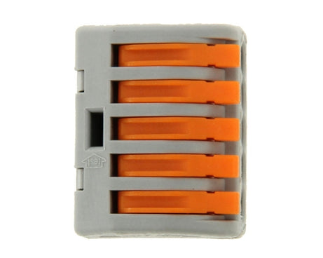 10 PCS Universal Compact 5 Pin Push Clamp Solderless Wire Connector, 5 Pin