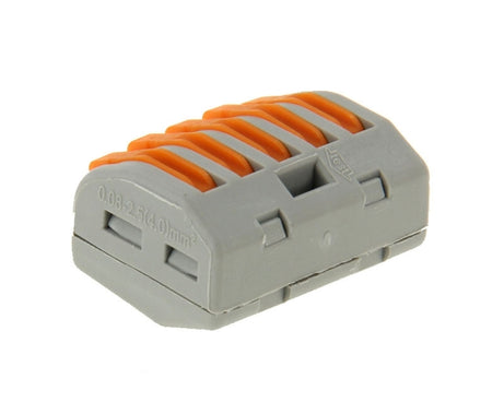 10 PCS Universal Compact 5 Pin Push Clamp Solderless Wire Connector, 5 Pin