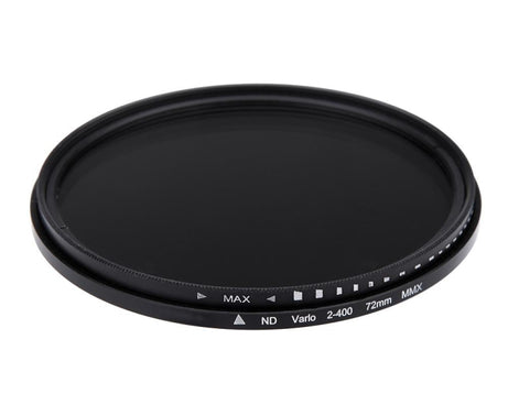 72mm ND Fader Neutral Density Adjustable Variable Filter ND 2 to ND 400 Filter, 72mm