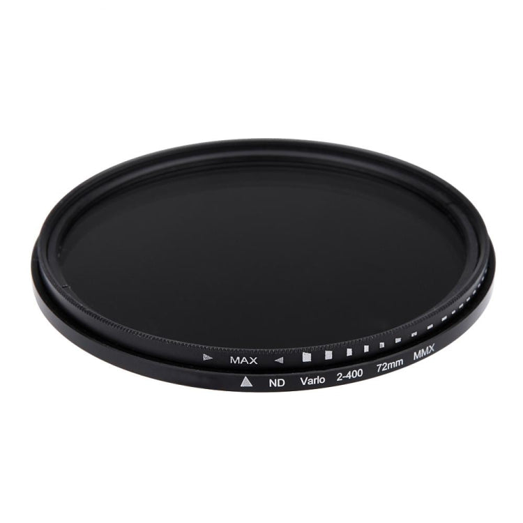72mm ND Fader Neutral Density Adjustable Variable Filter ND 2 to ND 400 Filter, 72mm