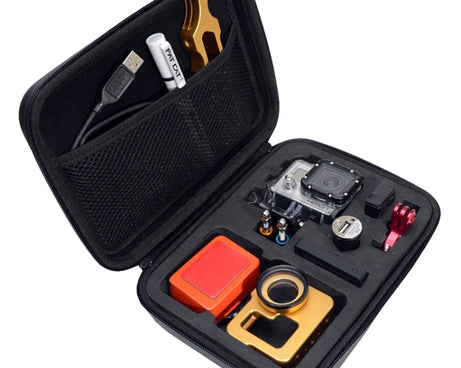 Shockproof Waterproof Portable Travel Case for GoPro, Insta360, DJI and Other Action Cameras Accessories, Size: 22cm x 16cm x 7cm, Size: 22cm x 16cm x 7cm