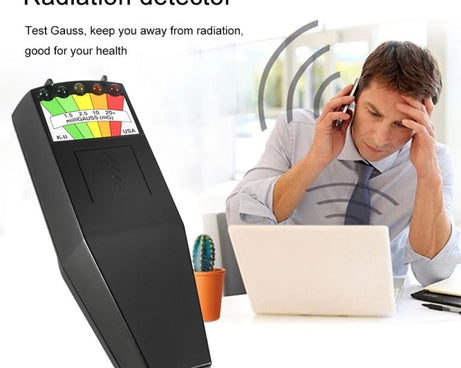 5-LED Electromagnetic Radiation Detector EMF Meter Tester, Style 2  White, Style 2 Black