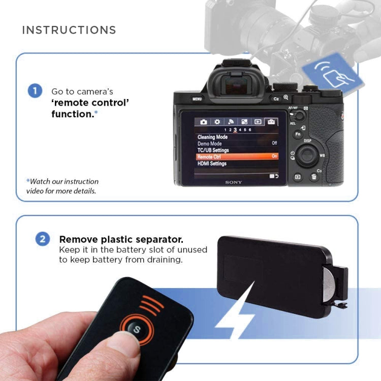 IR Remote Control for Sony Camera, for Sony
