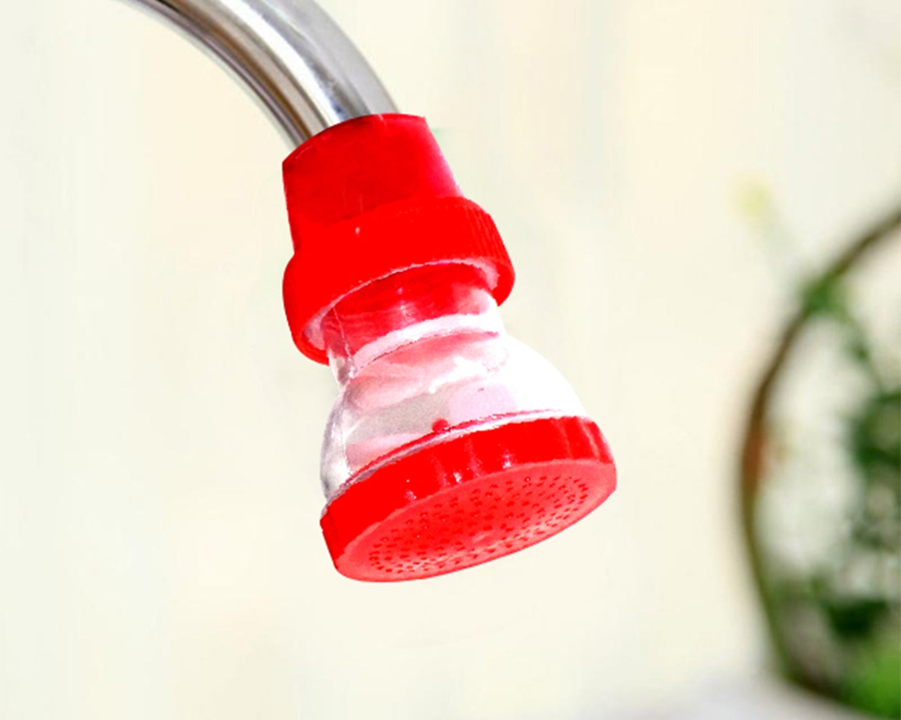 Plastic 360-degree shower head faucet, big size.