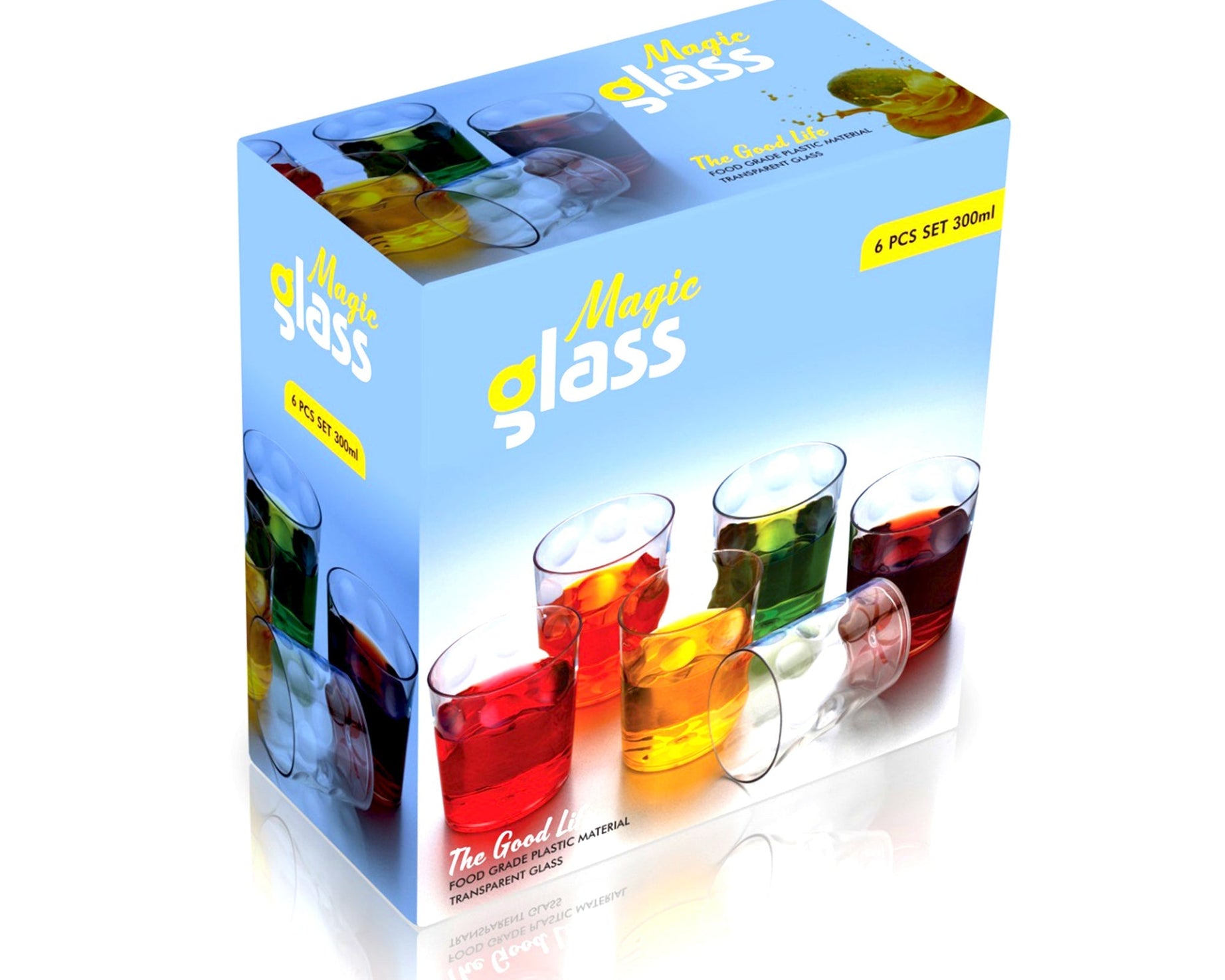 Set of 6 unbreakable drinking glasses