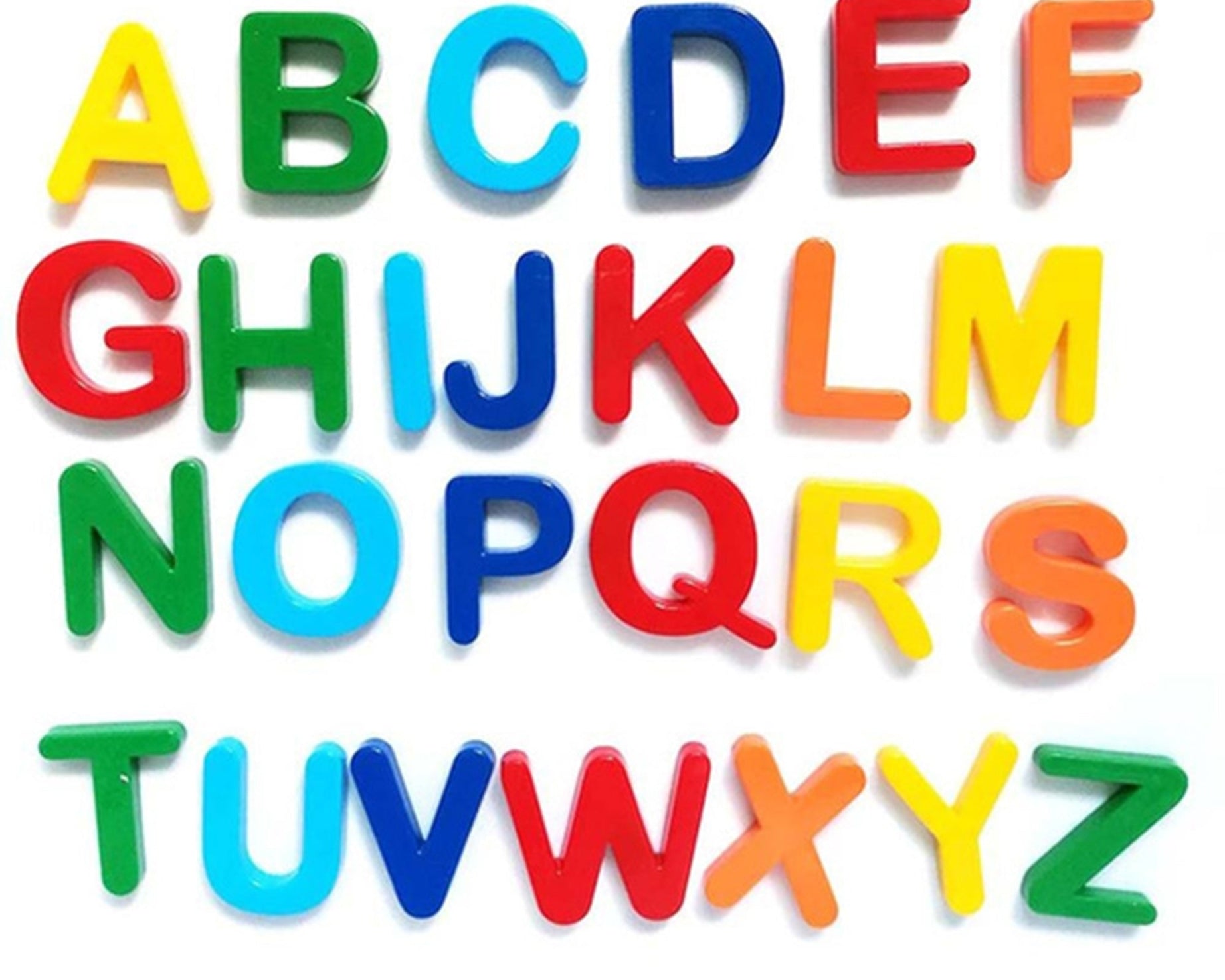Magnetic letters for spelling practice