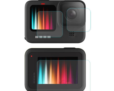 For GoPro HERO9 ENKAY Hat-Prince 3 in 1 0.2mm 9H 2.15D Protective Camera Lens and Screen Tempered Glass Film