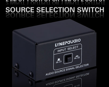 B101 2 In 1 Out (1 In 2 Out) Audio Source Signal Selection Switcher Computer Speaker  RCA Lossless Audio Source Switcher, B101