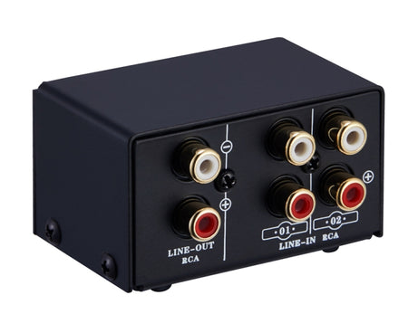B101 2 In 1 Out (1 In 2 Out) Audio Source Signal Selection Switcher Computer Speaker  RCA Lossless Audio Source Switcher, B101