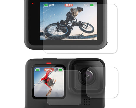 ENKAY Hat-Prince 3 in 1 Front + Back 0.2mm Tempered Glass Screen Protector Camera Film For GoPro HERO 10 Black, 1 PC, 2 PCS