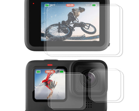 ENKAY Hat-Prince 3 in 1 Front + Back 0.2mm Tempered Glass Screen Protector Camera Film For GoPro HERO 10 Black, 1 PC, 2 PCS