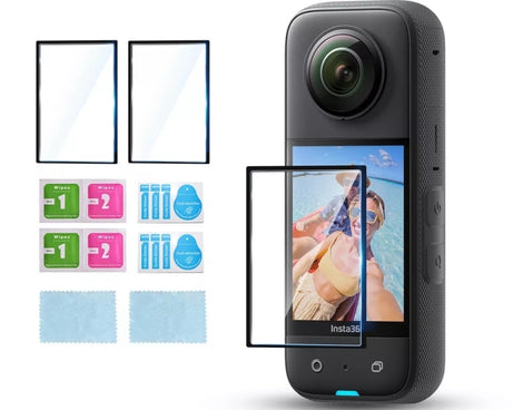 For Insta360 X3 STARTRC 2pcs Transparent HD Curved Protective Film, For Insta360 X3
