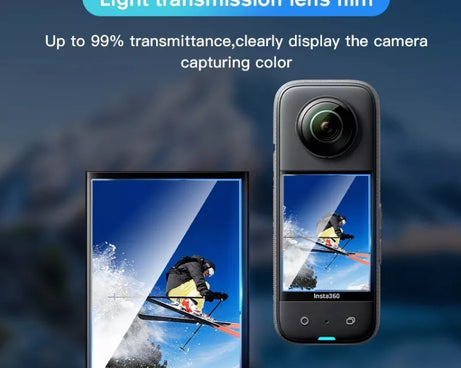For Insta360 X3 STARTRC 2pcs Transparent HD Curved Protective Film, For Insta360 X3
