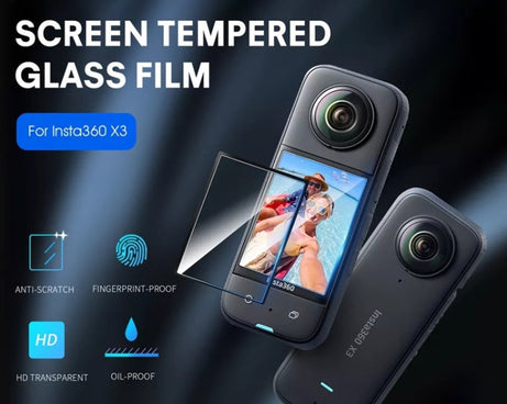 For Insta360 X3 STARTRC 2pcs Transparent HD Curved Protective Film, For Insta360 X3