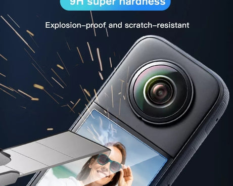 For Insta360 X3 STARTRC 2pcs Transparent HD Curved Protective Film, For Insta360 X3