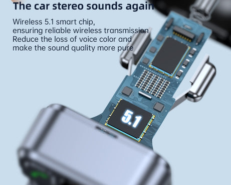 T16 MP3 Player Fast Charger Wireless Bluetooth 5.1 FM Transmitter Hands Free Car Kit, T16 Bluetooth 5.1