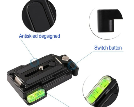 QRA-635 Camera Tripod Aluminum Alloy Metal Quick Release Plate, QRA-635