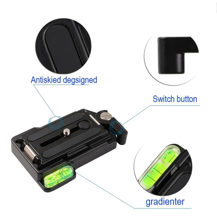 QRA-635 Camera Tripod Aluminum Alloy Metal Quick Release Plate, QRA-635