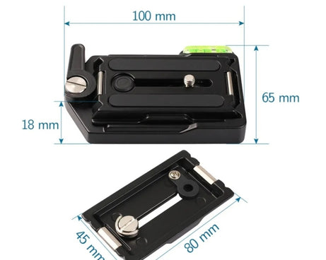 QRA-635 Camera Tripod Aluminum Alloy Metal Quick Release Plate, QRA-635