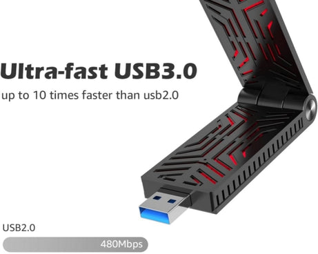 WAVLINK WN690X1 For PC AX1800 WiFi 6 Wireless-AX USB3.0 Adapter Dual Band Network Adapter, WN690X1