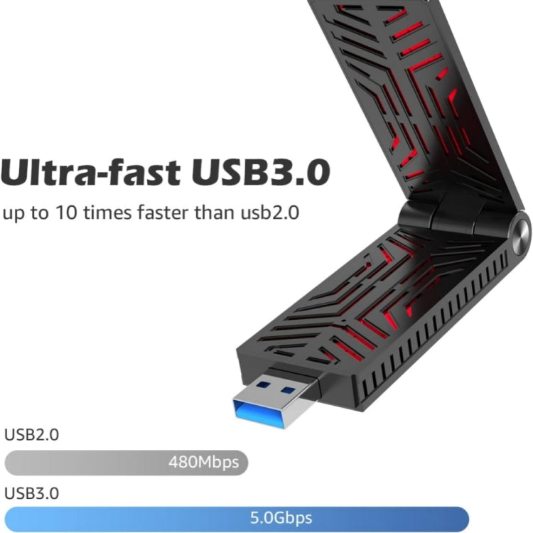 WAVLINK WN690X1 For PC AX1800 WiFi 6 Wireless-AX USB3.0 Adapter Dual Band Network Adapter, WN690X1