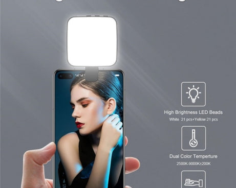 VLOGLITE W42 Laptop Magnetic Mini LED Fill Light Rechargeable Selfie Light Portable Phone Light, W42