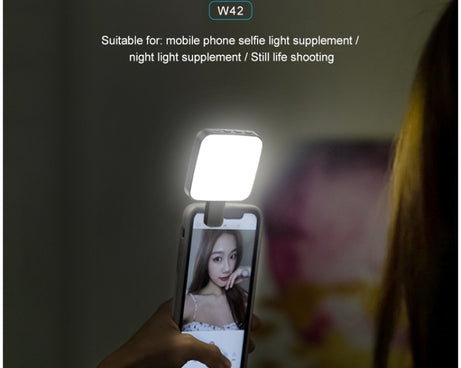 VLOGLITE W42 Laptop Magnetic Mini LED Fill Light Rechargeable Selfie Light Portable Phone Light, W42