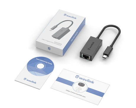WAVLINK NWU327GC LAN Network Cable Converter Type-C to RJ45 Gigabit Ethernet Adapter, NWU327GC