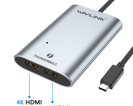 WAVLINK WL-UTA02H Multi-Screen Extender Converter Thunderbolt 3 to Dual HDMI Adapter, WL-UTA02H
