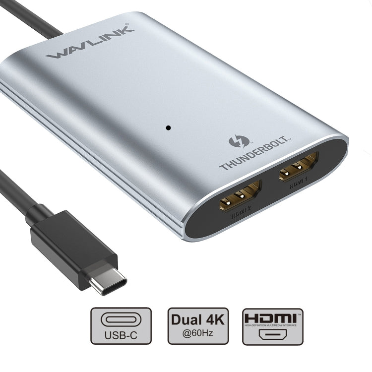 WAVLINK WL-UTA02H Multi-Screen Extender Converter Thunderbolt 3 to Dual HDMI Adapter, WL-UTA02H