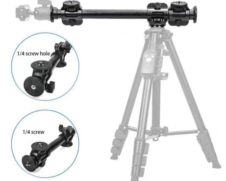 YUNTENG VCT-369 For Tripod Stabilizer Camera Horizontal Aluminum Alloy Gimbal Extension Pole, VCT-369