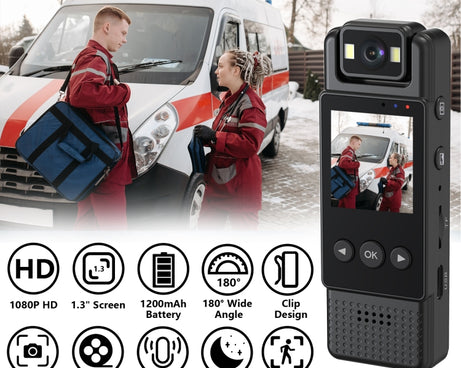 L12WIFI 180 Degrees Rotation Night Vision Camera Outdoor Sports Conference Video Recording Camera, L12 WiFi