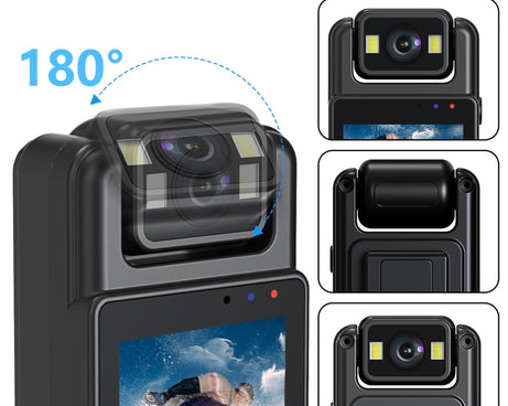 L12WIFI 180 Degrees Rotation Night Vision Camera Outdoor Sports Conference Video Recording Camera, L12 WiFi