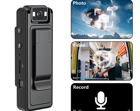 L12WIFI 180 Degrees Rotation Night Vision Camera Outdoor Sports Conference Video Recording Camera, L12 WiFi