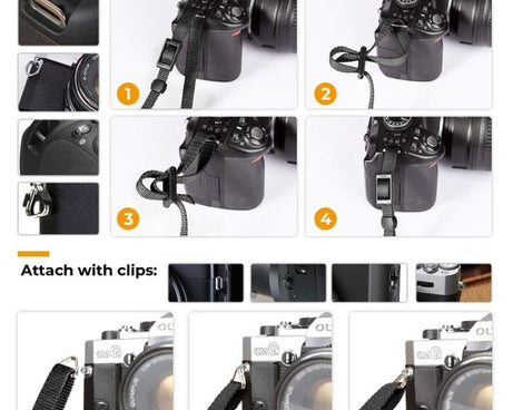 Camera Strap Canvas Neck Shoulder Strap with Quick Release Buckles for DSLR / SLR Camera, Canvas Neck Strap
