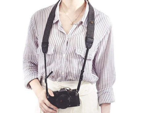 Camera Strap Canvas Neck Shoulder Strap with Quick Release Buckles for DSLR / SLR Camera, Canvas Neck Strap
