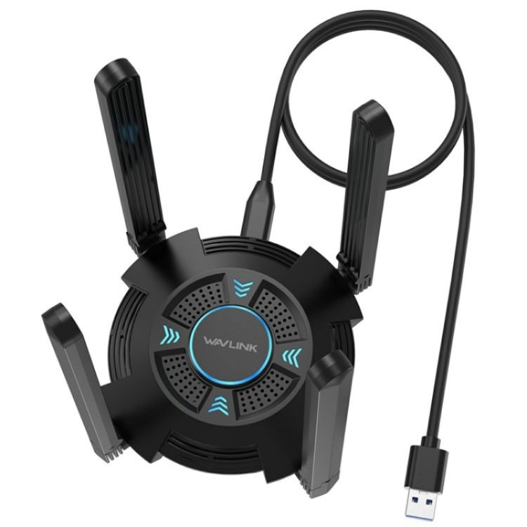 WAVLINK WN695X2 AX5400 USB WiFi 6 Dongle 4 Antennas Receiver Tri-Band Wireless Adapter