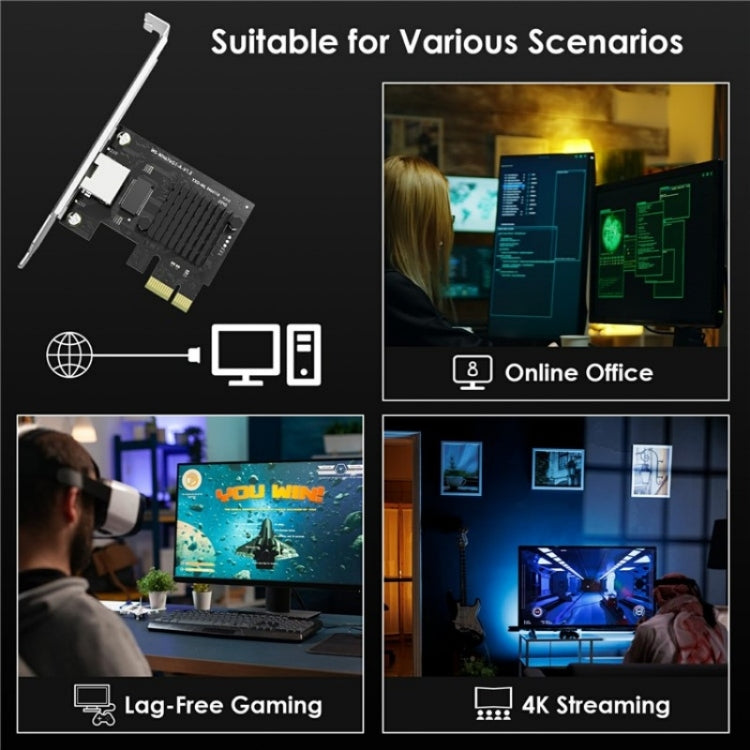 WAVLINK NWP002 2Gbps RTL8125B Chip RJ45 Ethernet Adapter Pcie Network Card, NWP002