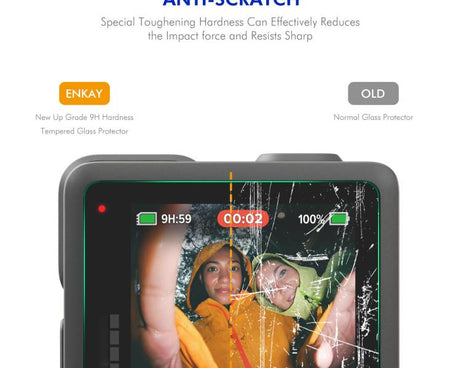 ENKAY 0.2mm 9H Tempered Glass Screen Protector Front ＆ Back Camera Film