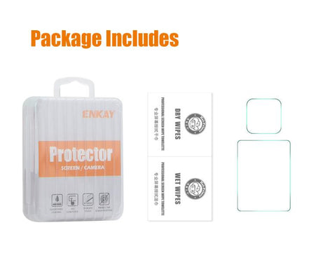 ENKAY 0.2mm 9H Tempered Glass Screen Protector Front ＆ Back Camera Film