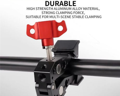 F084 Metal Hot Shoe Mount Multi-Function Crab Clamp Universal Photography Light Stand Clamp
